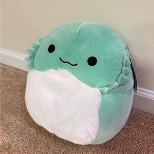 11” Abe Teal and White Bearded Dragon Squishmallow
